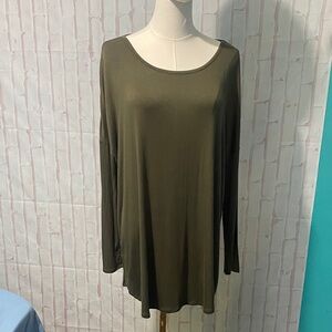 Mud Pie Women’s Olive Green Tunic Top size S/M READ
